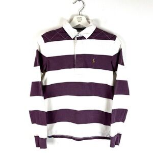 Ralph Lauren Purple and White Striped Women’s Shirt